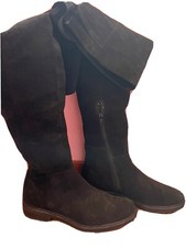 stivali alti sopra ginocchio In Pelle Di Camoscio. Tg.41, Come Nuovi. Trattabile