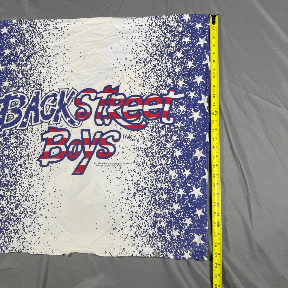 Vintage Backstreet Boys Bedding Set Pillow Case White Blue Star Print Rare - Image 3 of 4