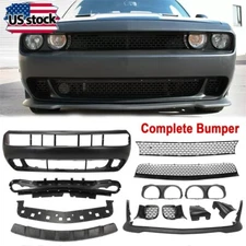 Primed Front Bumper Conversion Cover Grille Kit For Dodge Challenger 2008-2014