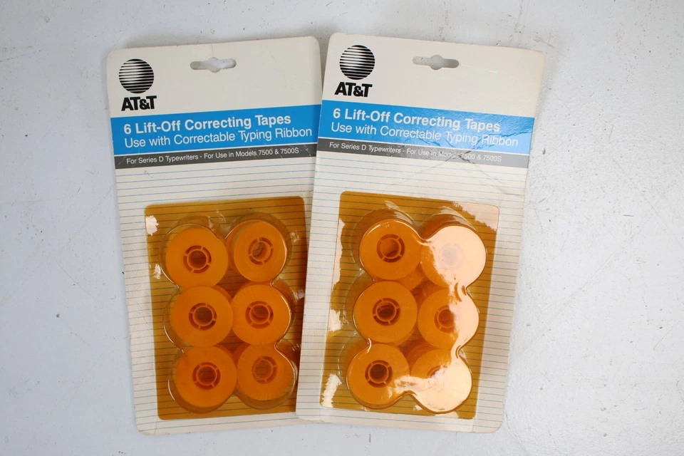 AT&T Máquina de Escribir Carbono Corregible Cinta de Escribir Serie D 7500 Lote Foto 2 de 4