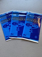 1995 TOPPS BATMAN FOREVER Movie Sticker Lot Of 3 Blue Factory Sealed Packs-NEW