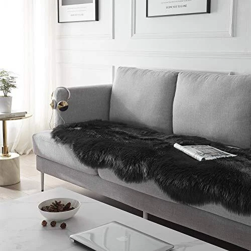 Black fluffy couch online