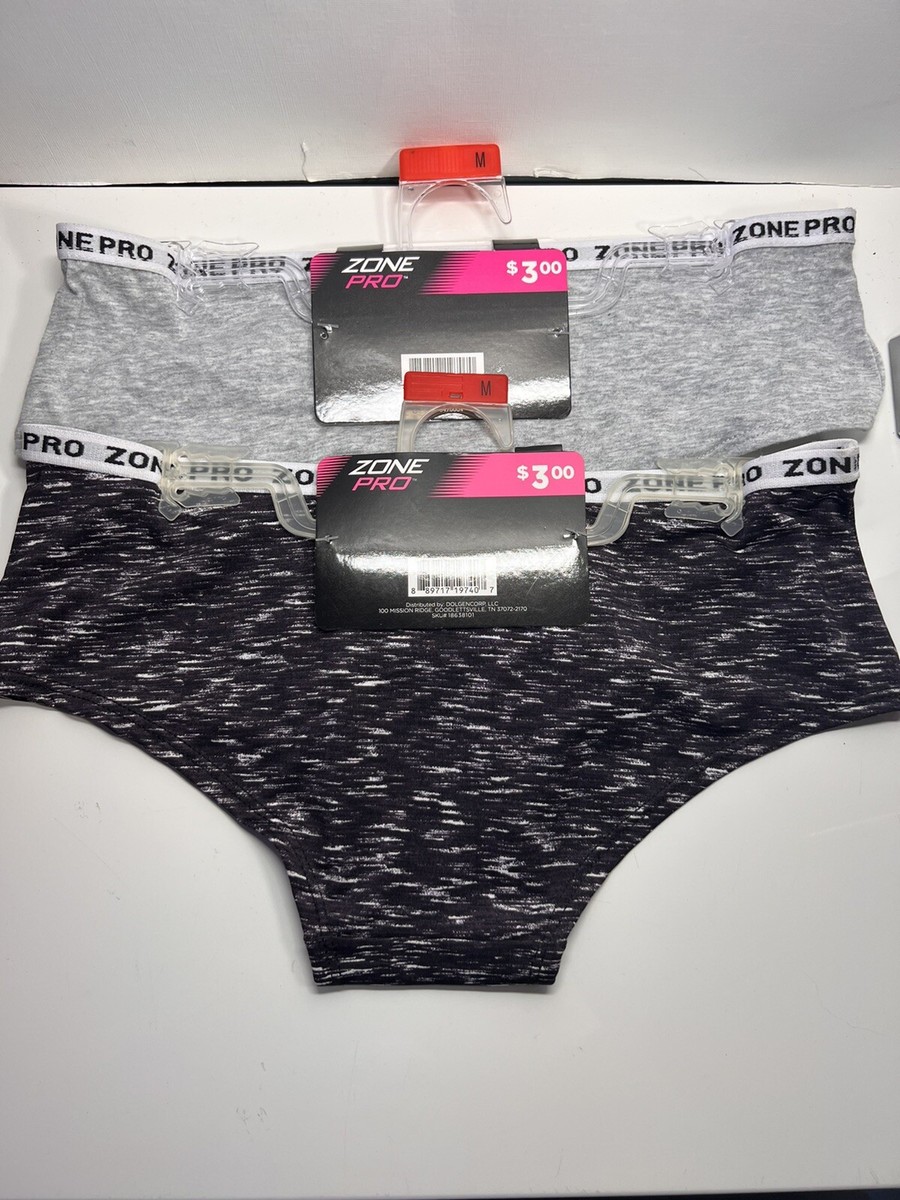 Lot 2 Zone Pro Medium Ladies Boy Leg Sporty Comfort Panties Black