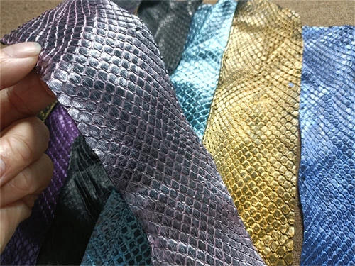 2PCS/3PCS Genuine Python Snake Skin Leather Hide Soft Real Leather Taxidermy DIY - Picture 11 of 50