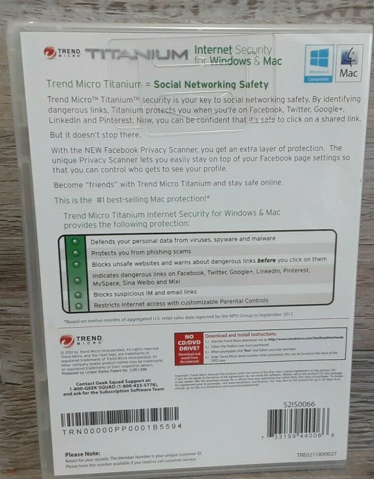 Trend Micro Titanium Internet Security 2012 for Windows & Mac - Image 2 of 3