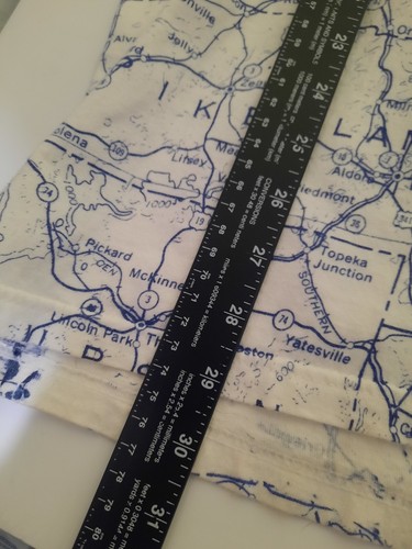 Hanes Beefy T XL USA Vintage Georgia Map All Over Print Tee T Shirt White - Picture 6 of 9