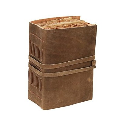 Compass Vintage Leather Journal - Antique Handmade Leather Bound journal with 
