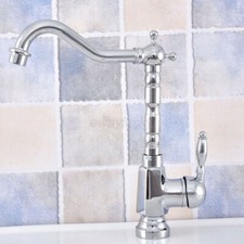 Chrome Bathroom/Kitchen Sink Basin Faucet Deck Mount Single Handle Mixer Tap