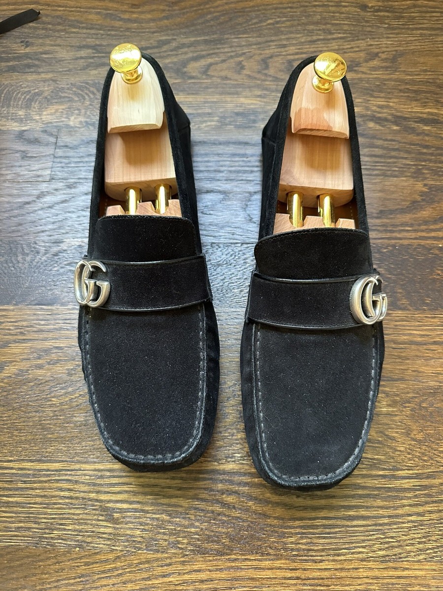 Gucci Noel Suede Drivers in Black Gucci Noel Driver Loafer Black Men main image 3
