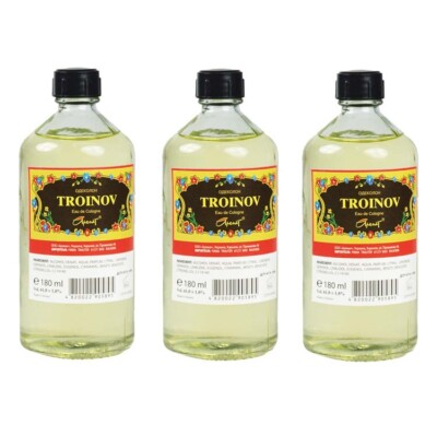 3x Eau de Cologne Trojnoj GELB je 180ml (3er Pack) Troinoi Duftwassser Odekolon