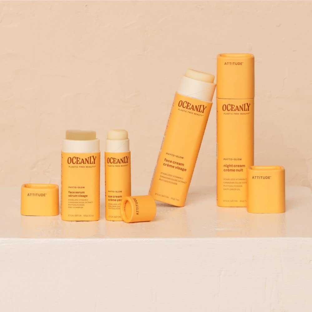 ATTITUDE Oceanly Face Cream Stick, EWG Verified, Plasticfree, Plant