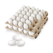 Sallyfashion 60 Pcs White Plastic Eggs  Paintable Easter Eggs Plastic Easter E...