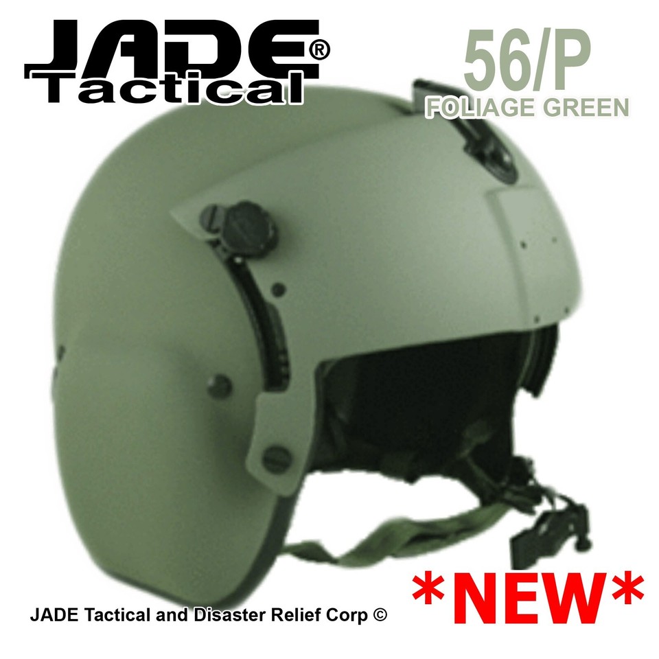 NEW HGUGENTEX 56/P USA Large Helicopter Flight Helmet , CEP, Jade