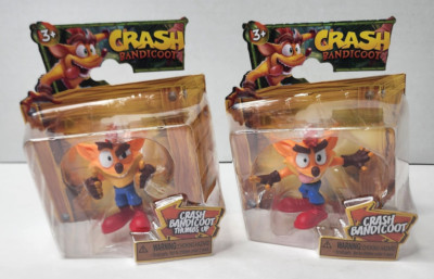 Crash Bandicoot 2.5'' Figure Lot - Thumbs Up & Arms Wide - Jakks Pacific - New