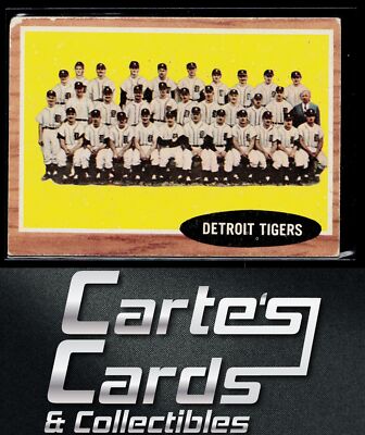 Al Kaline Jim Bunning 1962 Topps #24 Detroit Tigers Team Card Hall of Fame