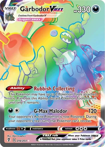Garbodor VMAX 216/203 SWSH07: Evolving Skies