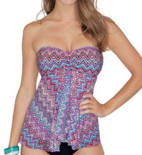 Profile Gottex Party Time Flyaway Tankini Bikini Brief Size 8 Swimsuit NWT 146