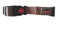 Hundehalsband,Gr.M,30-45Cm,Nylon,Braun,Halsband,Zugentlastung,Greyhound, Neu