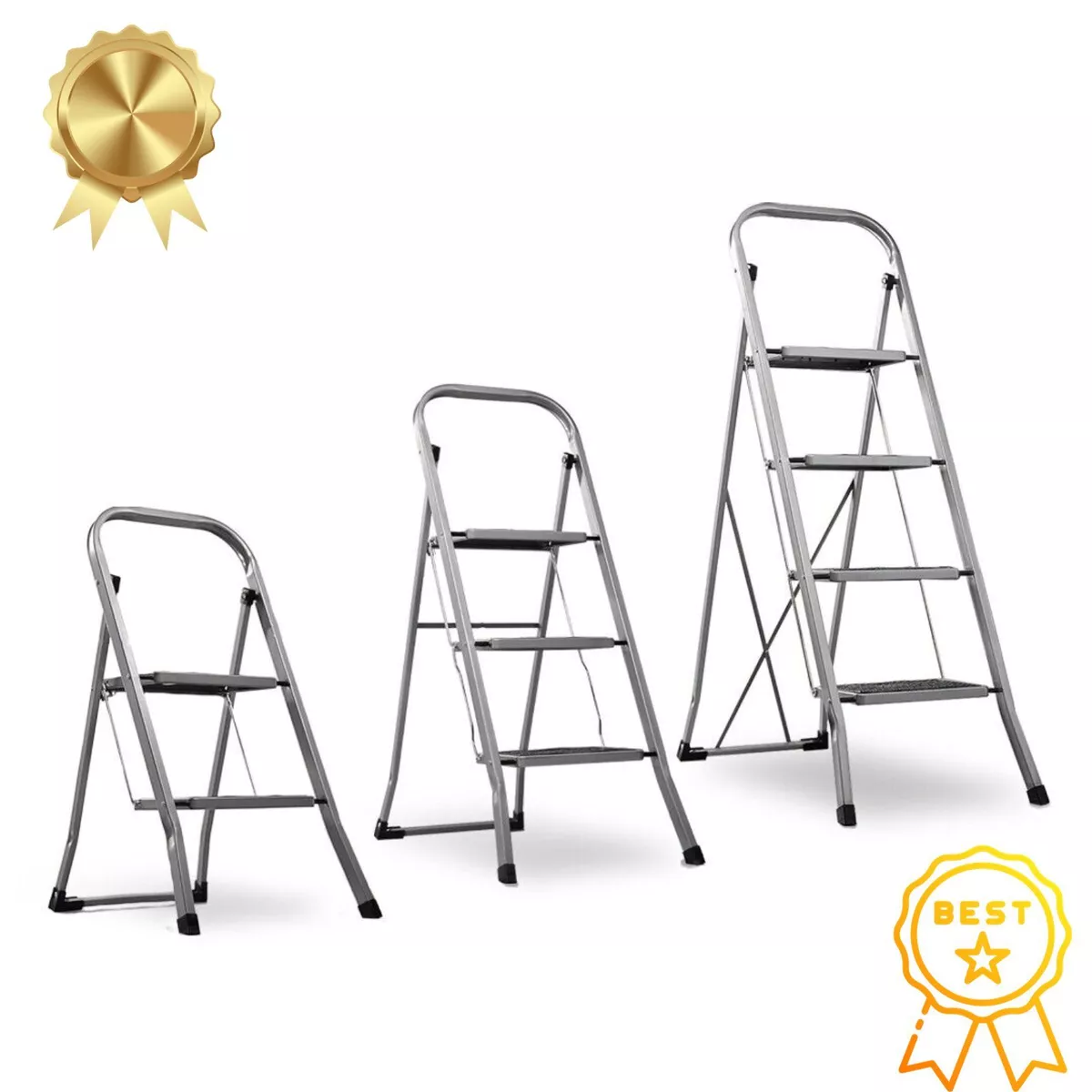 Compact steel step on sale stool