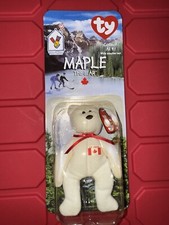 RARE 1999 Original TY Maple the Bear McDonald  s Beanie Baby FREE SHIPPING