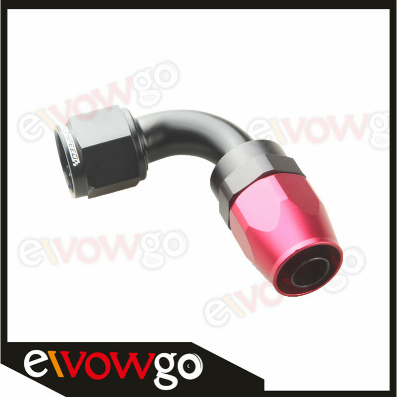 AN-10 90 Degree Swivel Fitting Adapter - Black, For Fuel, Oil & Gas Lines 7 thumbnail image