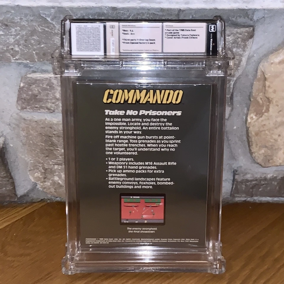 Brand New Atari 2600 Commando Factory Sealed WATA 9.4 Graded Video Game - Image 3 of 4
