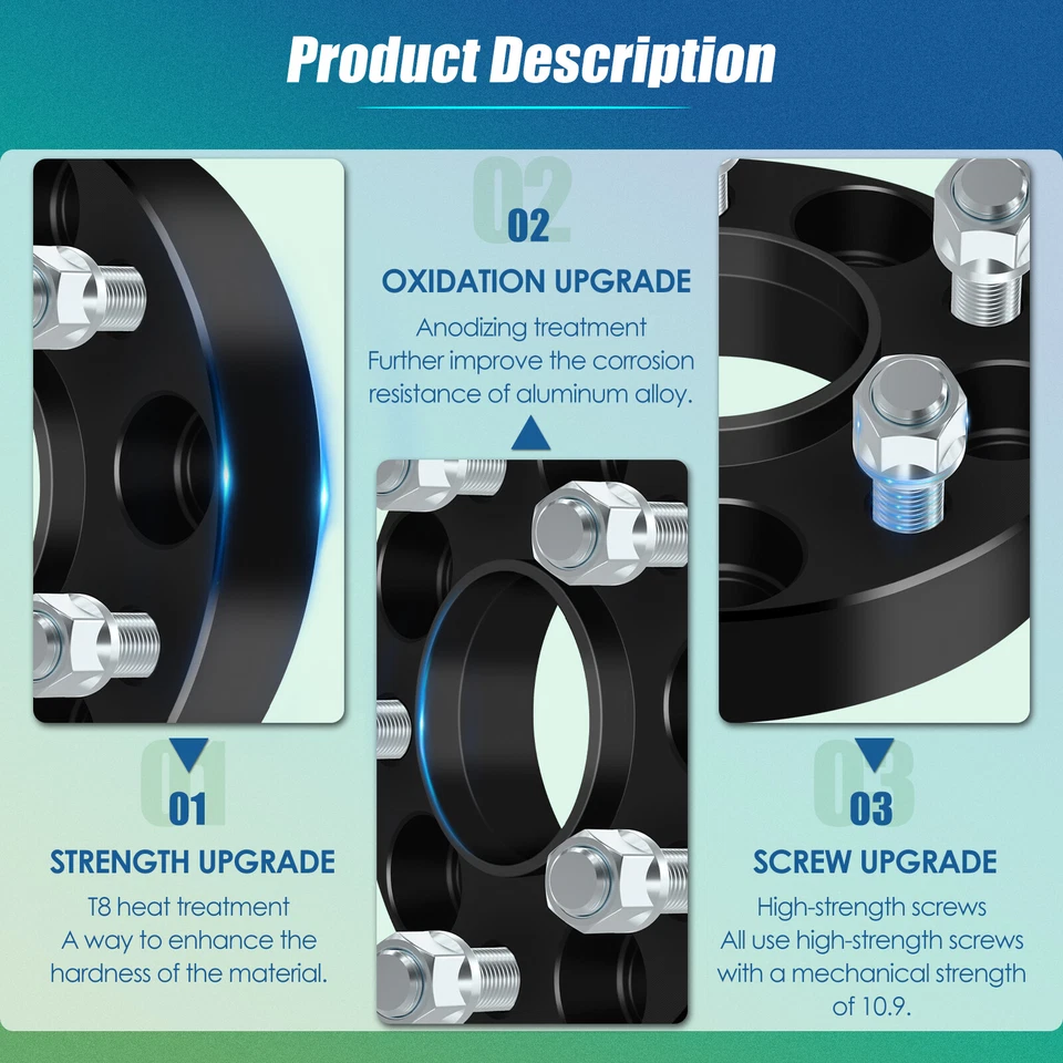 4 piezas espaciadores de rueda centrados en el cubo 1" (25 mm) 5x4,5 5x114,3 para Nissan 240SX 350Z 370Z Foto 3 de 4