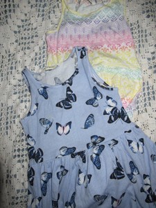 Nwot Lot 2 H M Butterfly Pastel Cotton Dresses Girl 6 8 Y Free Ship Usa Ebay
