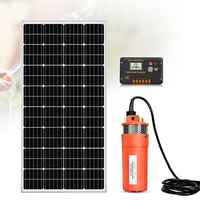 12V 120W-1200W Solarpanel Kit Brunnenpumpe Tiefbrunnenpumpe Wasserpumpe