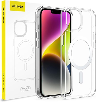 Magnetisch kristallklar entworfen für iPhone 14 Hülle kompatibel mit Mag Safe UK