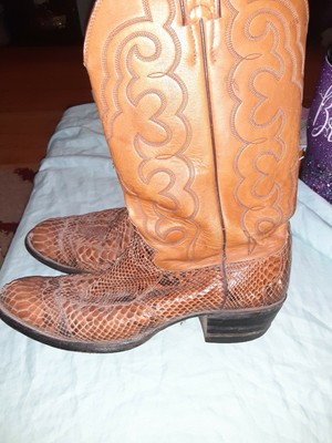 justin snake skin boots