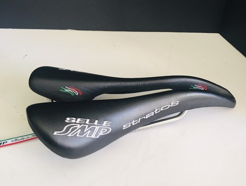 Selle SMP Stratos Racing Saddle Black Leather Italy - Picture 2 of 9