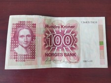 Norvège billet 100 kroner 1991 en TTB +