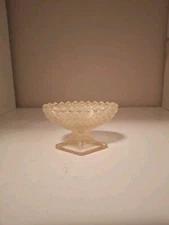 Vintage Hobnail Oval Pedastal Salt Cellar