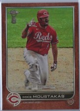 2022 Topps Chrome Ben Baller 56 Mike Moustakas Orange refractor 10/25 Reds