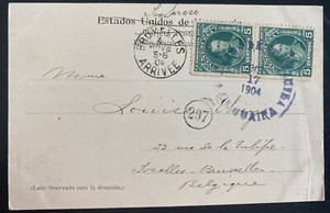 1904 La Guaira Venezuela RPPC Postcard Cover To Bruxelles Belgium El Encantado