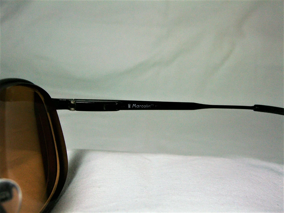 Marcolin 眼镜 Aviator Noir 椭圆形镜框男式女式男女通用超复古 — 第 4/4 张图片