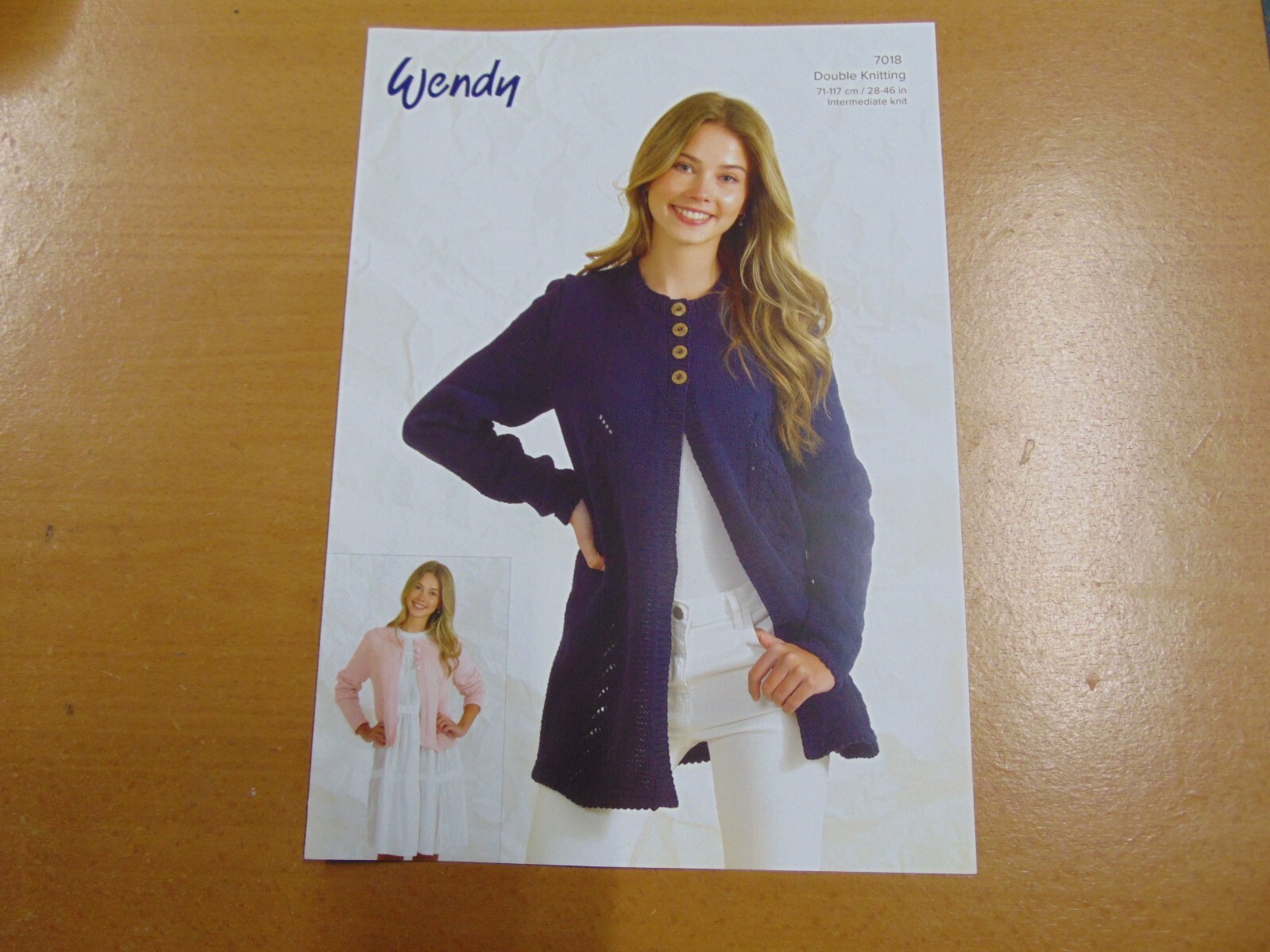 Wendy Double Knitting Pattern 7018 Cardigans Sizes 71 / 117 cm  - 28 / 46 in