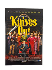 RIAN JOHNSON KNIVES OUT SIGNED 12X18 PHOTO POSTER AUTOGRAPH BECKETT COA B