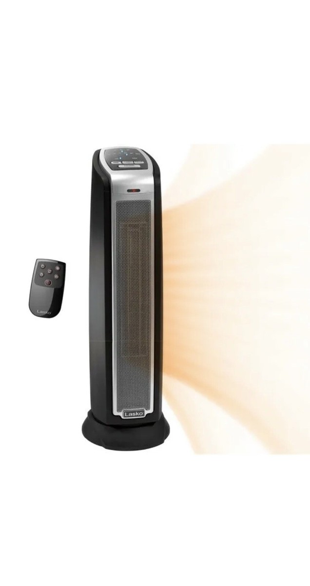 Lasko 1500W Oscillating Ceramic Tower Space Heater with Remote, 5790, Black  | eBay