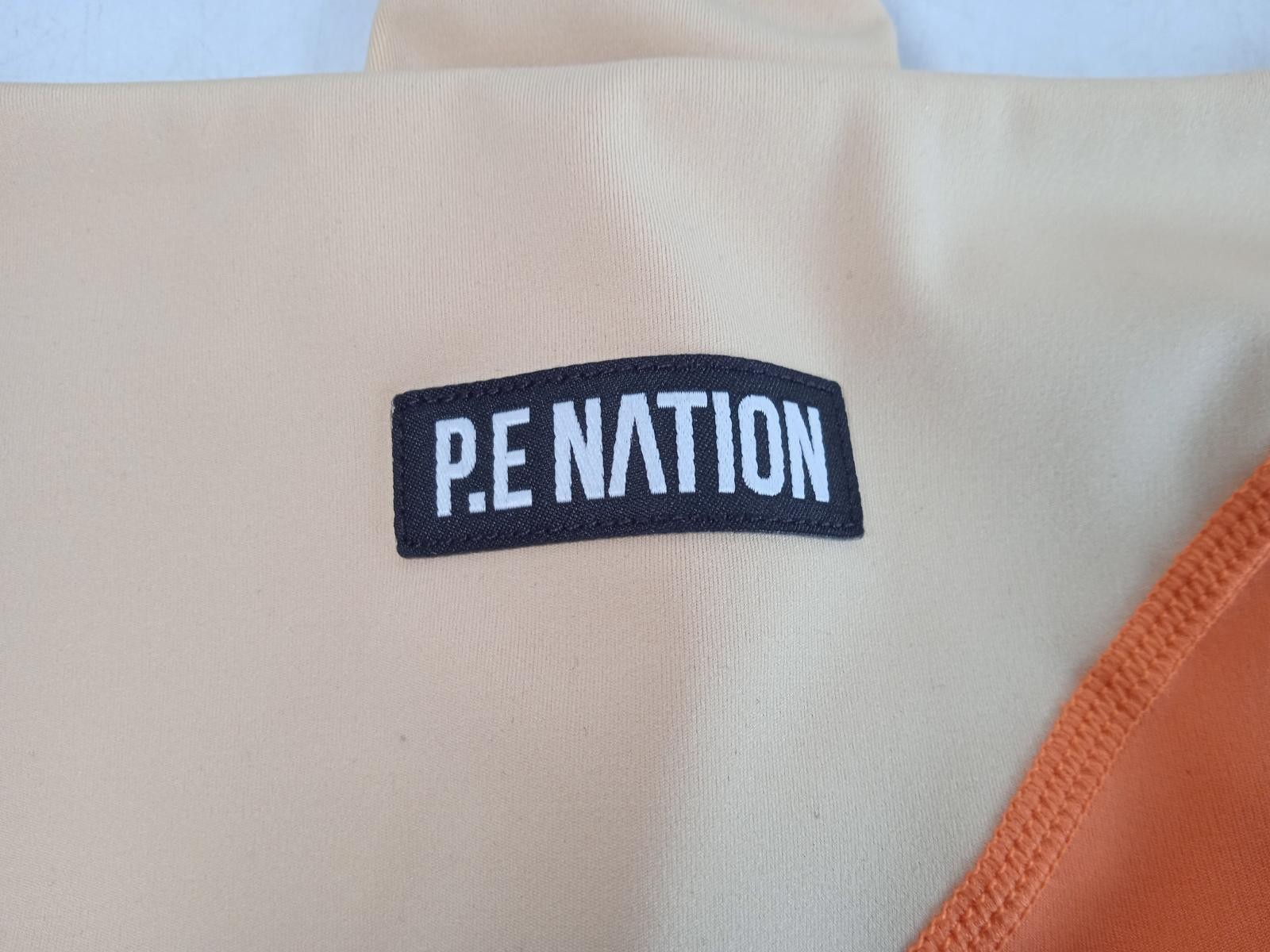 P.E NATION Ladies Beige & Orange Scoop Neck Comeback Sports Bra Size M RRP80 NEW image 3