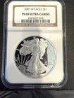 2007 W ~ NGC PF69 ULTRA CAMEO 1 OZ AMERICAN SILVER EAGLE
