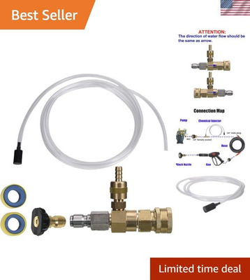 #ad Versatile Chemical Injector Kit with Tubing for Pressure Washer 3200 PSI $36.09