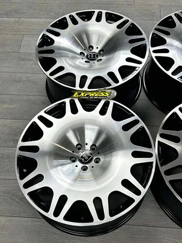 22x10 BRABUS WHEELS BLACK MACHINE RIMS 5x130 G WAGON G500 G550 G55 G63 FULL SET