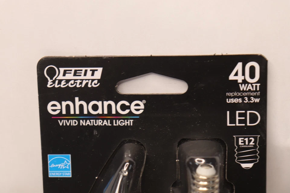 (2-Pk) Feit Electric LED Bulb Dimmable CA10 40W BPCFC40/927A/CIL/2 - Image 2 of 4