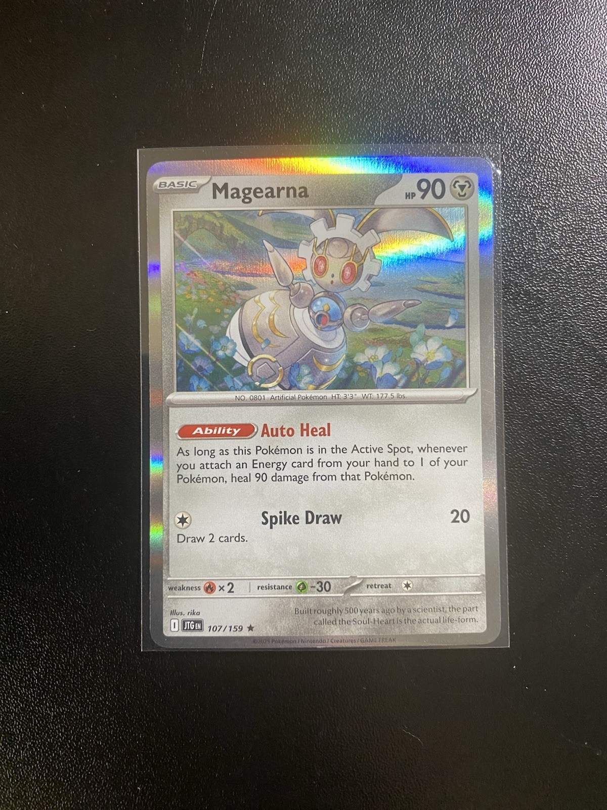 Pokémon Magearna TCG Holo Rare Card 107/159 Sv09: Journey Together EN-NM