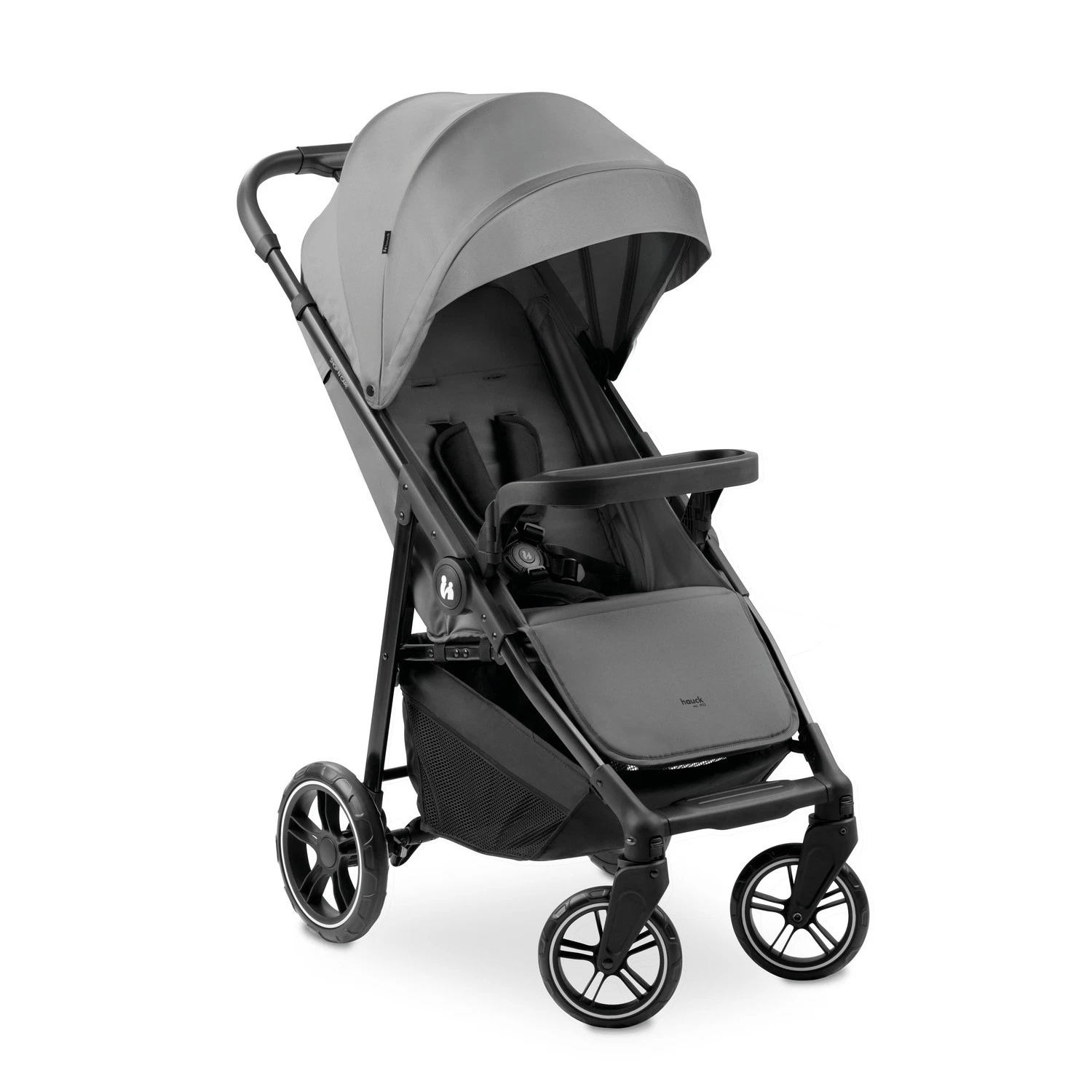 hauck Shop N Care Grey - Lightweight Pushchair (8.5 kg) with Tray and Raincover