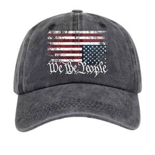 We The People American Flag Patriotic Baseball Cap Distressed USA Dad Hat