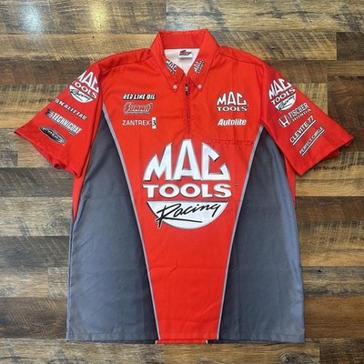 Rare Vintage 90s Mac Tools Summit Racing Zip Up Racing Shirt Tshirt 