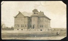 Canada POWASSAN Ontario 1910s School Building. Real Photo Postcard
